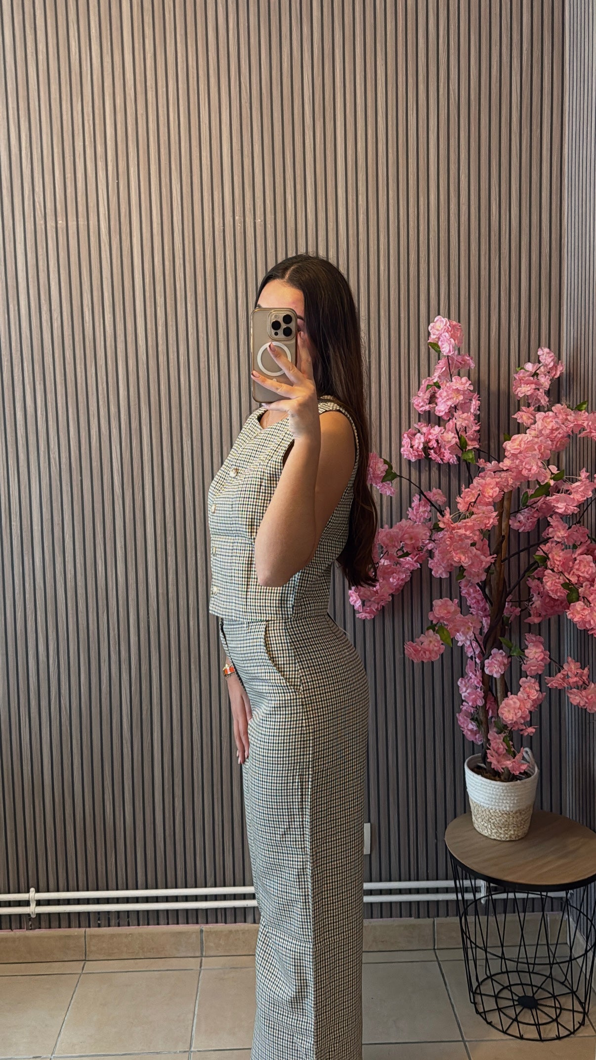 Ensemble à carreaux