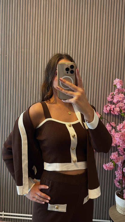 Ensemble marron 3 pièces