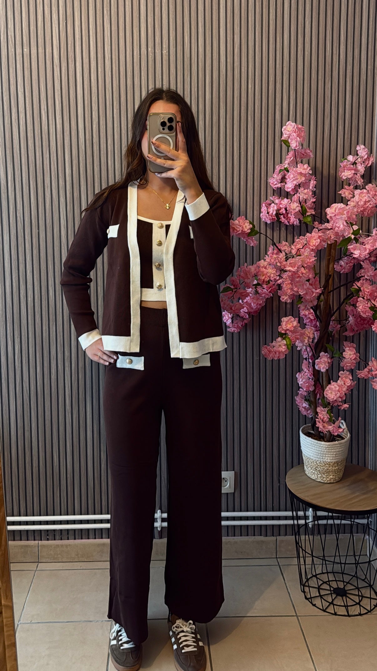 Ensemble marron 3 pièces