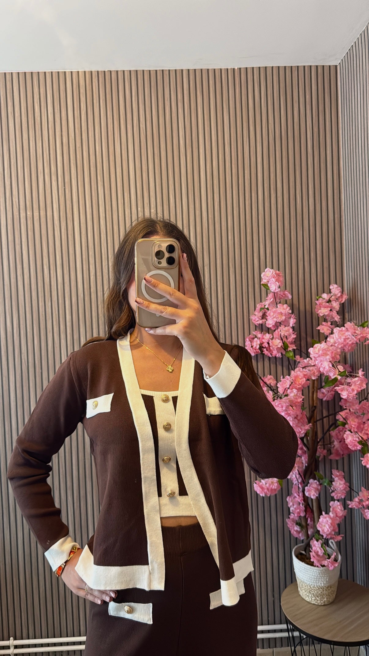 Ensemble marron 3 pièces